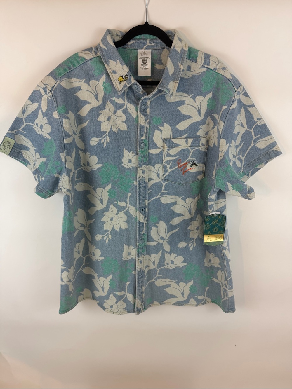 Disney Princess x ColourMe Courtney Floral Denim Shirt XL NWT - Picture 2 of 10